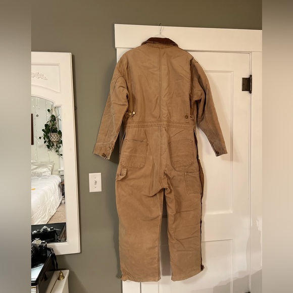 CARHARTT Men's Insulated Coveralls Sz 44 Brown Made in USA - Picture 4 of 16